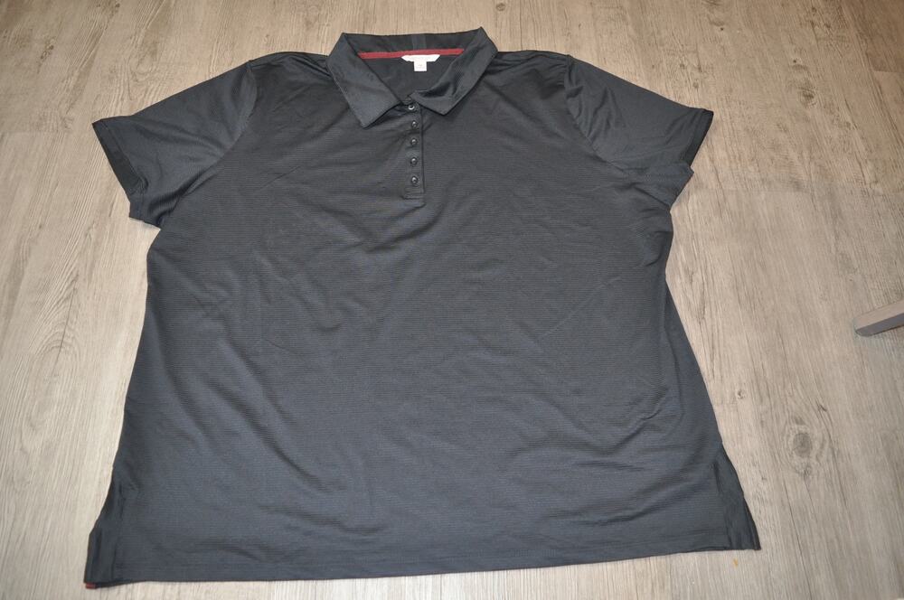 Red House Polo Shirt Men's 2XL Black Striped Performance Short Sleeve EUC